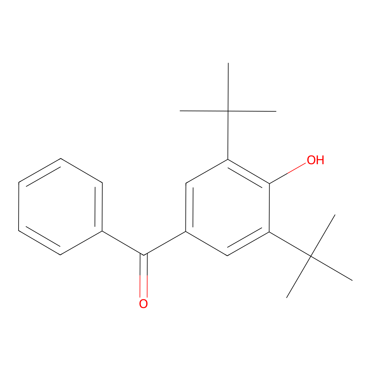 (3,5-Di-tert-butyl-4-hydroxyphenyl)(phenyl)methanone molecular structure, CAS 7175-89-5