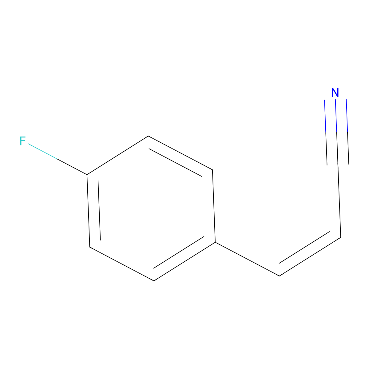 (Z)-3-(4-fluorophenyl)acrylonitrile molecular structure, CAS 71750-12-4