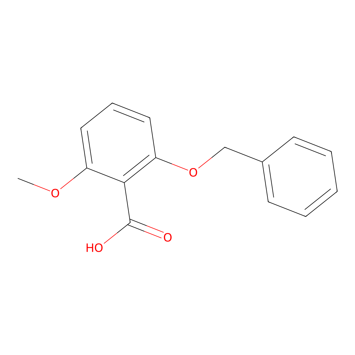 2-(Benzyloxy)-6-methoxybenzoic acid molecular structure, CAS 71752-90-4