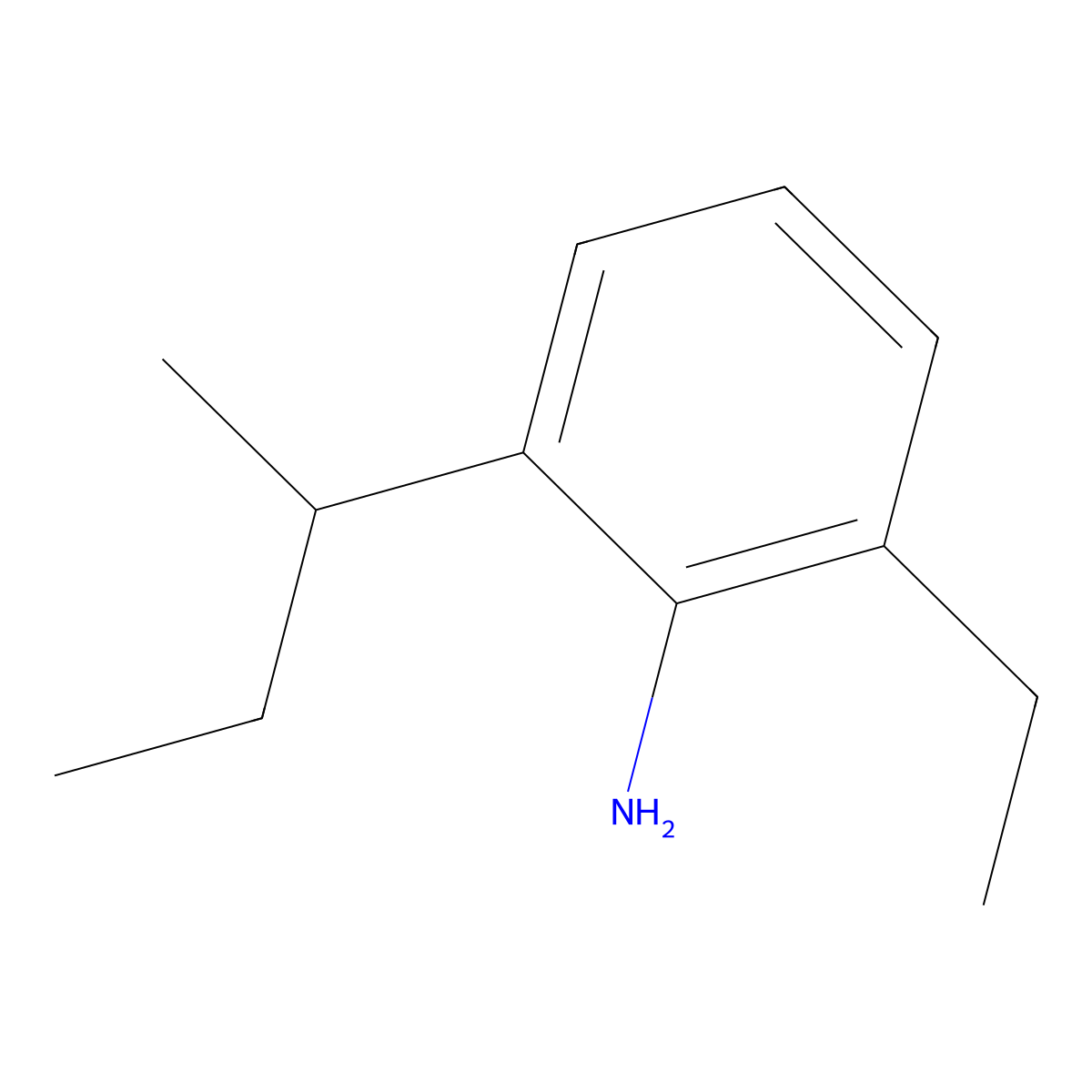 6-sec-Butyl-2-ethylaniline molecular structure, CAS 71758-10-6