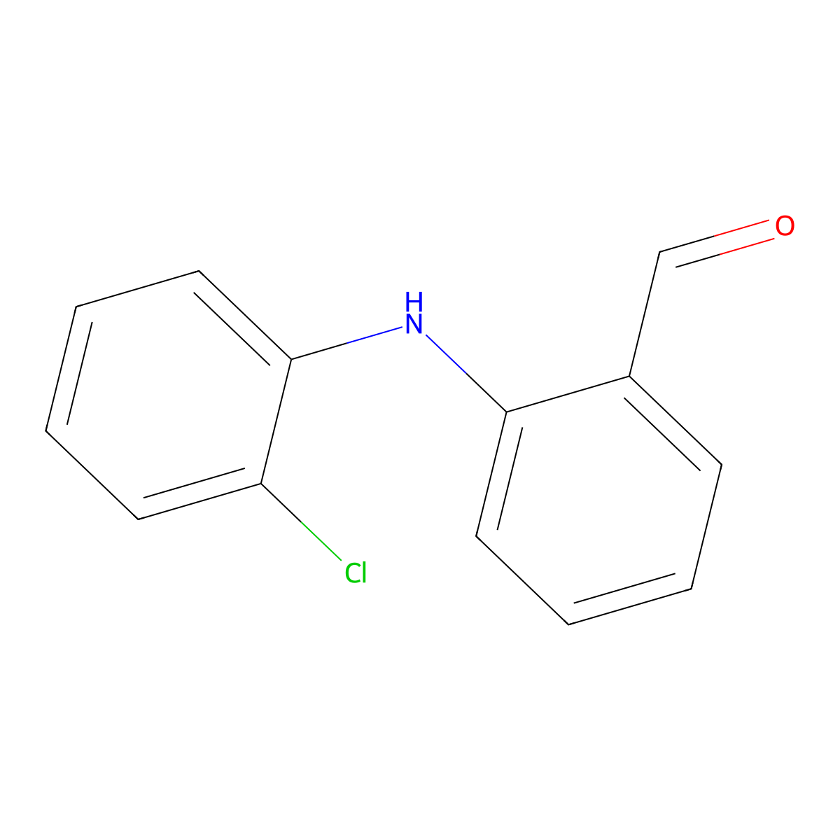 2-((2-Chlorophenyl)amino)benzaldehyde molecular structure, CAS 71758-44-6