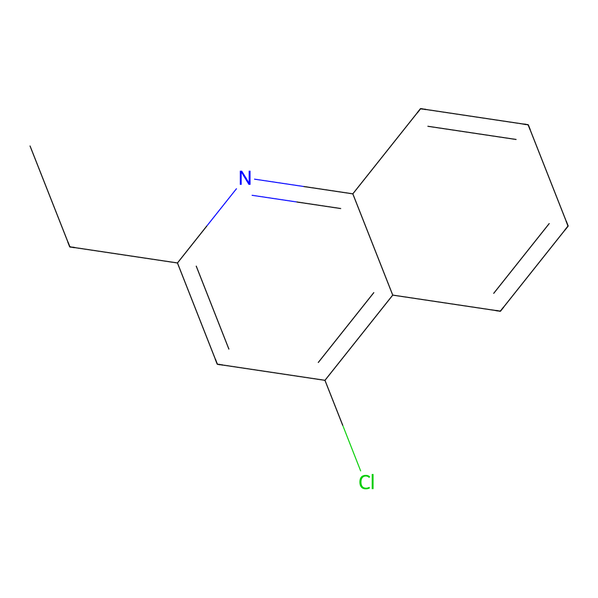 4-Chloro-2-ethylquinoline molecular structure, CAS 7176-10-5