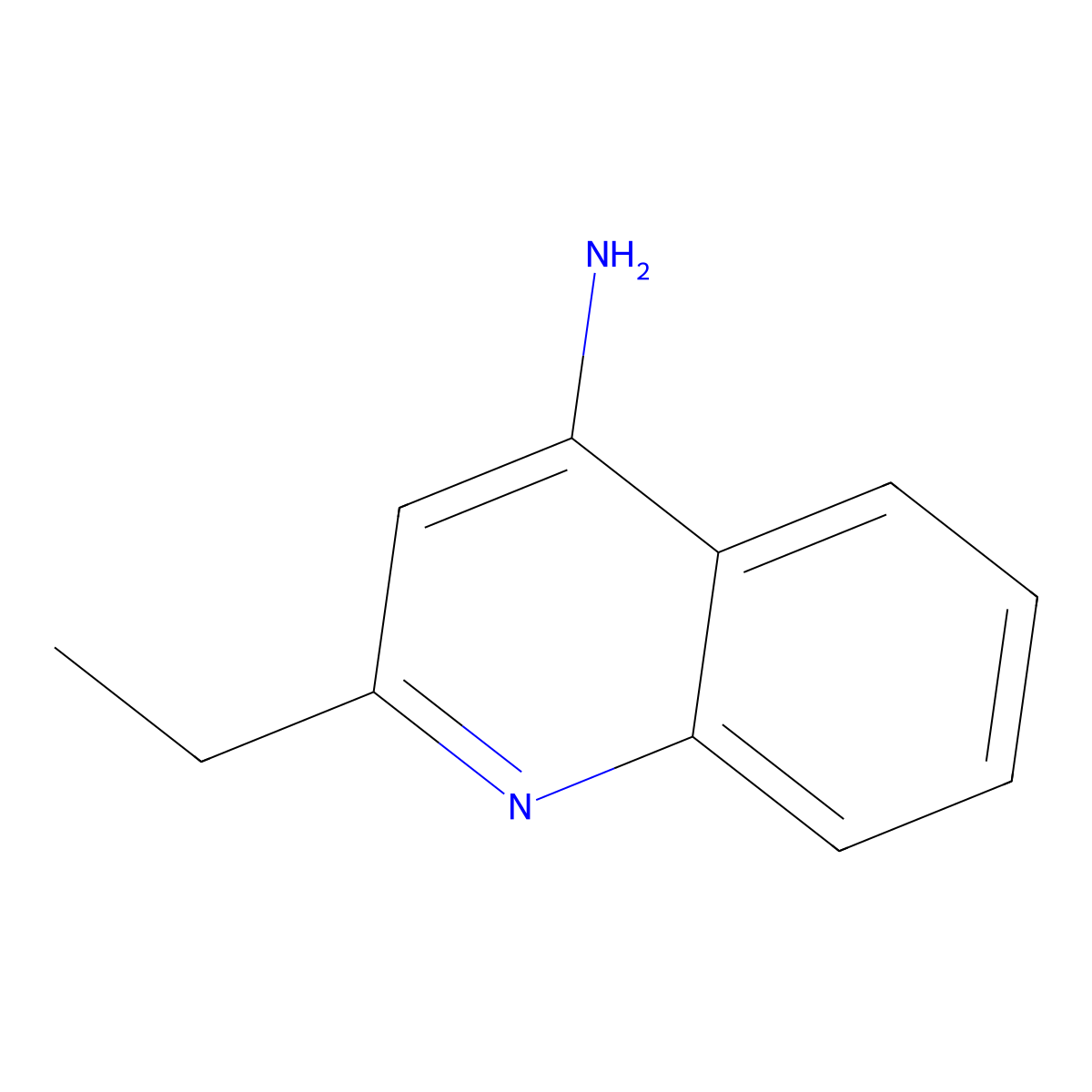 2-Ethylquinolin-4-amine molecular structure, CAS 7176-11-6