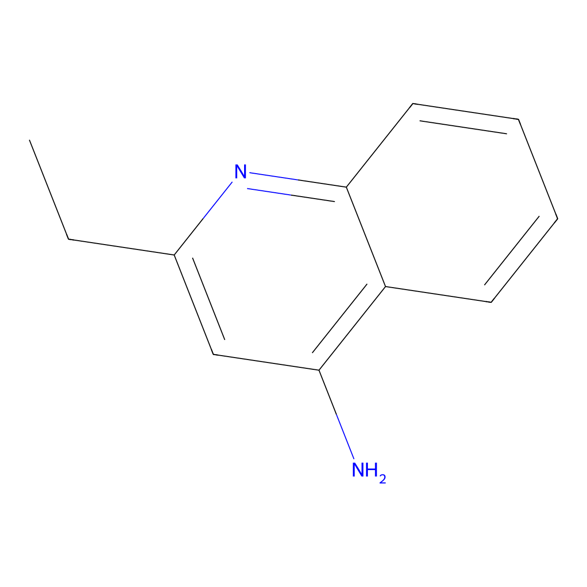 2-Ethylquinolin-4-amine molecular structure, CAS 7176-11-6