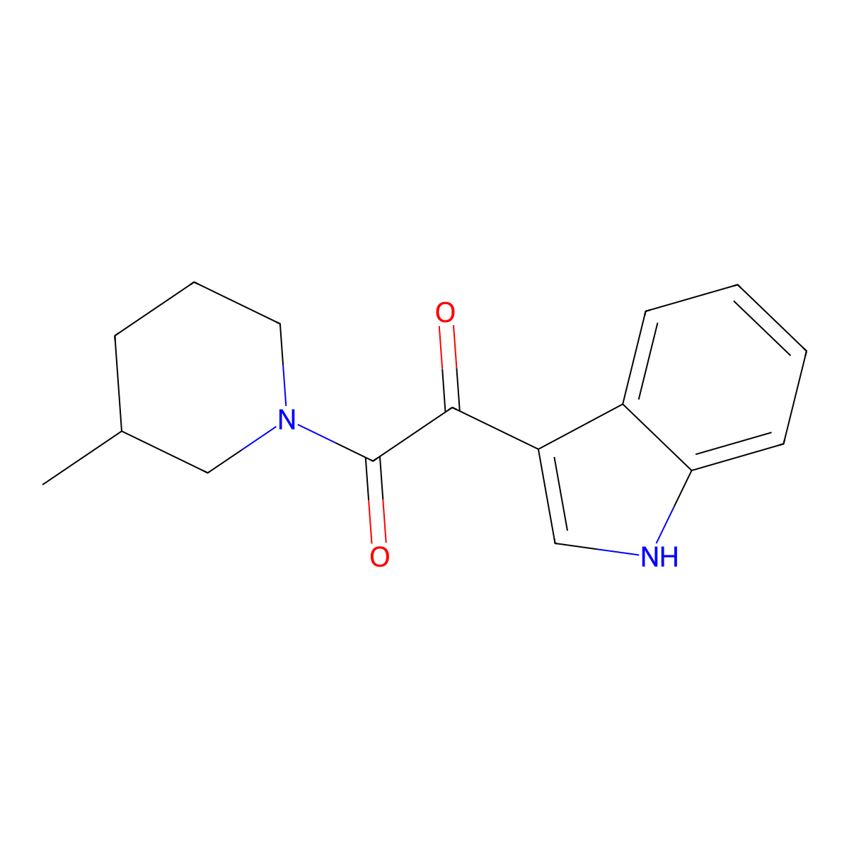 Piperidine, 1-(1H-indol-3-yloxoacetyl)-3-methyl- molecular structure, CAS 71765-49-6