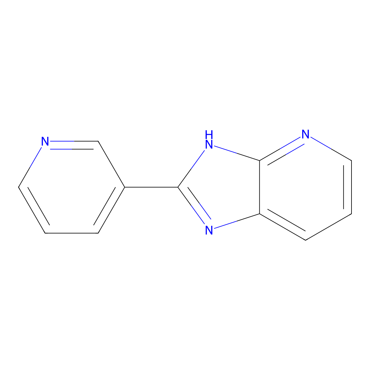 2-(pyridin-3-yl)-3H-imidazo[4,5-b]pyridine molecular structure, CAS 71766-33-1