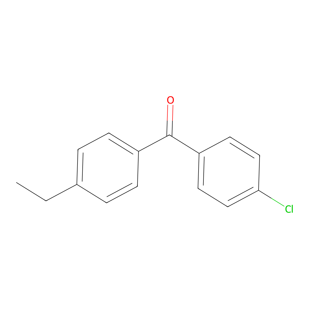 4-Chloro-4'-ethylbenzophenone molecular structure, CAS 71766-56-8