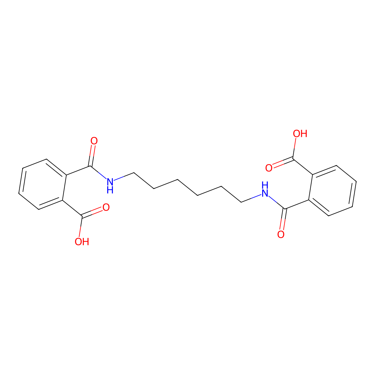 2-[6-[(2-carboxybenzoyl)amino]hexylcarbamoyl]benzoic Acid molecular structure, CAS 7177-93-7