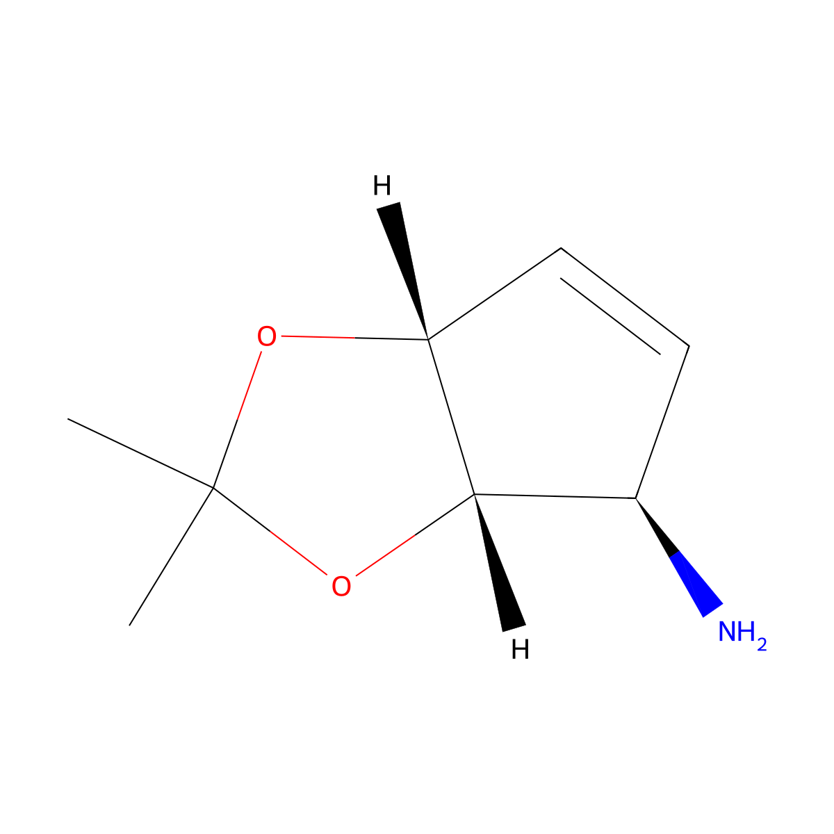 (3aS,4R,6aR)-2,2-Dimethyl-3a,6a-dihydro-4H-cyclopenta[d][1,3]dioxol-4-amine molecular structure, CAS 71773-15-4