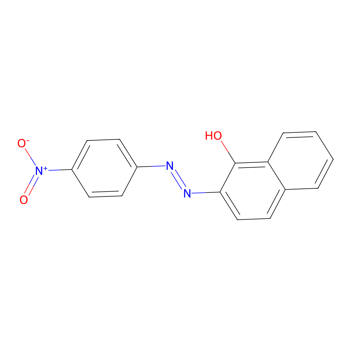 ((4-Nitrophenyl)azo)naphthol molecular structure, CAS 71776-04-0