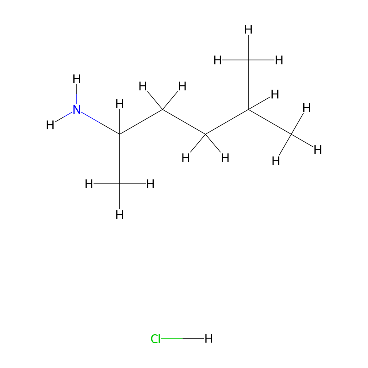5-Methyl-2-hexylamine hydrochloride molecular structure, CAS 71776-71-1
