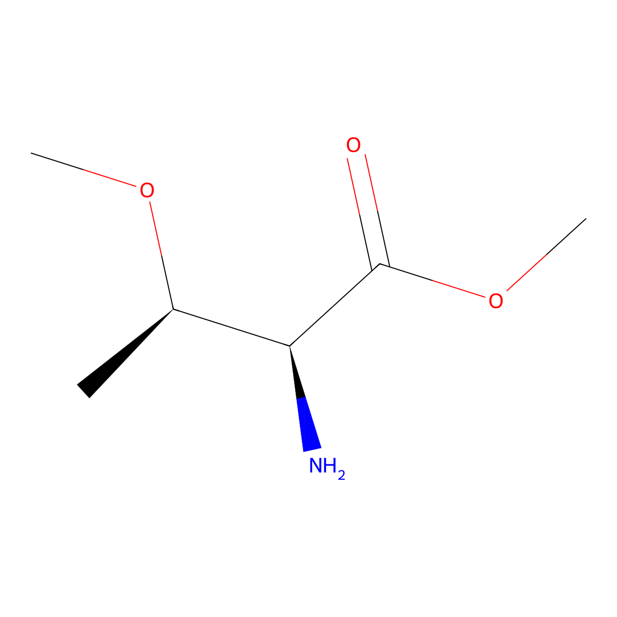 Methyl (2S,3R)-2-amino-3-methoxybutanoate molecular structure, CAS 71776-72-2