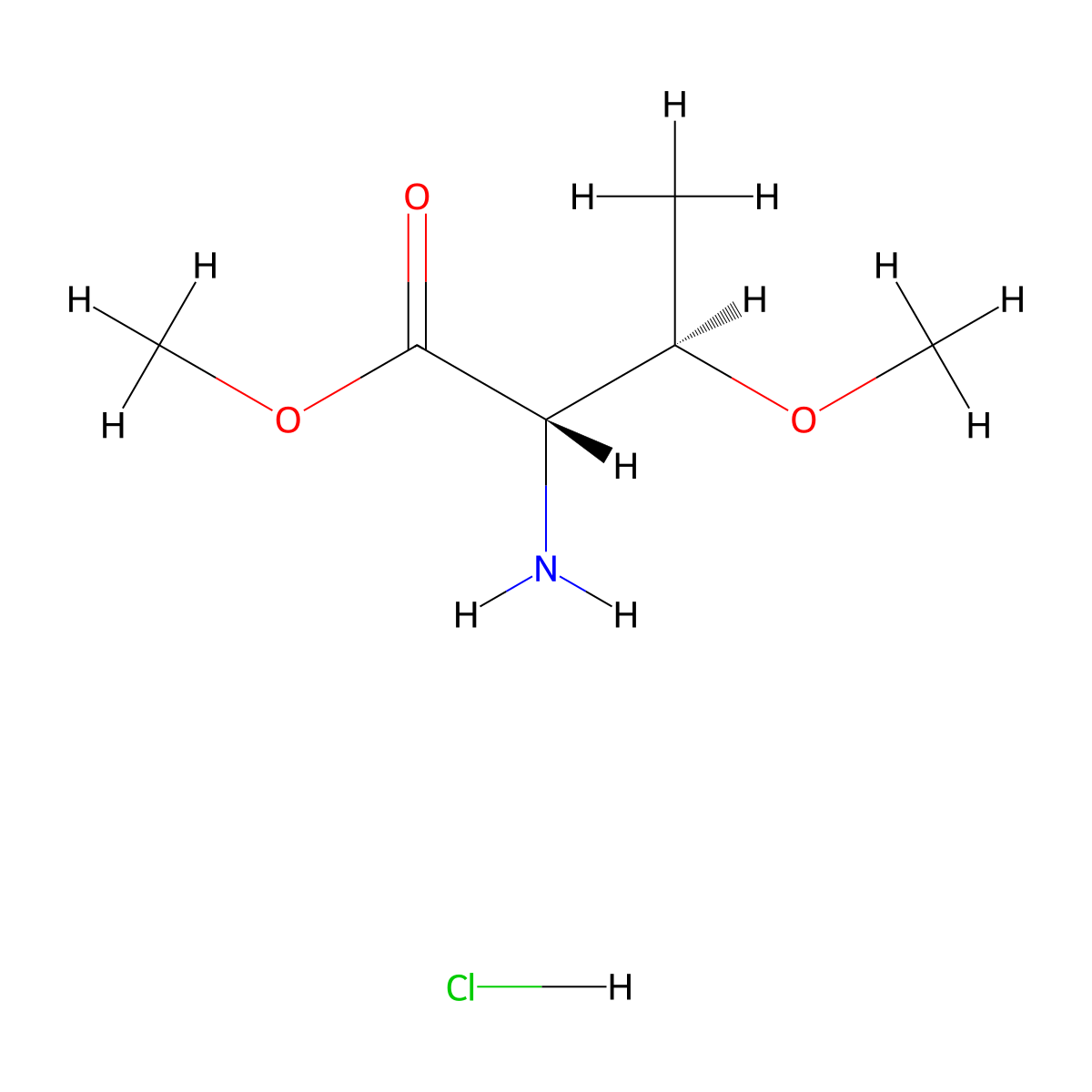 methyl (2S,3R)-2-amino-3-methoxybutanoate hydrochloride molecular structure, CAS 71776-75-5