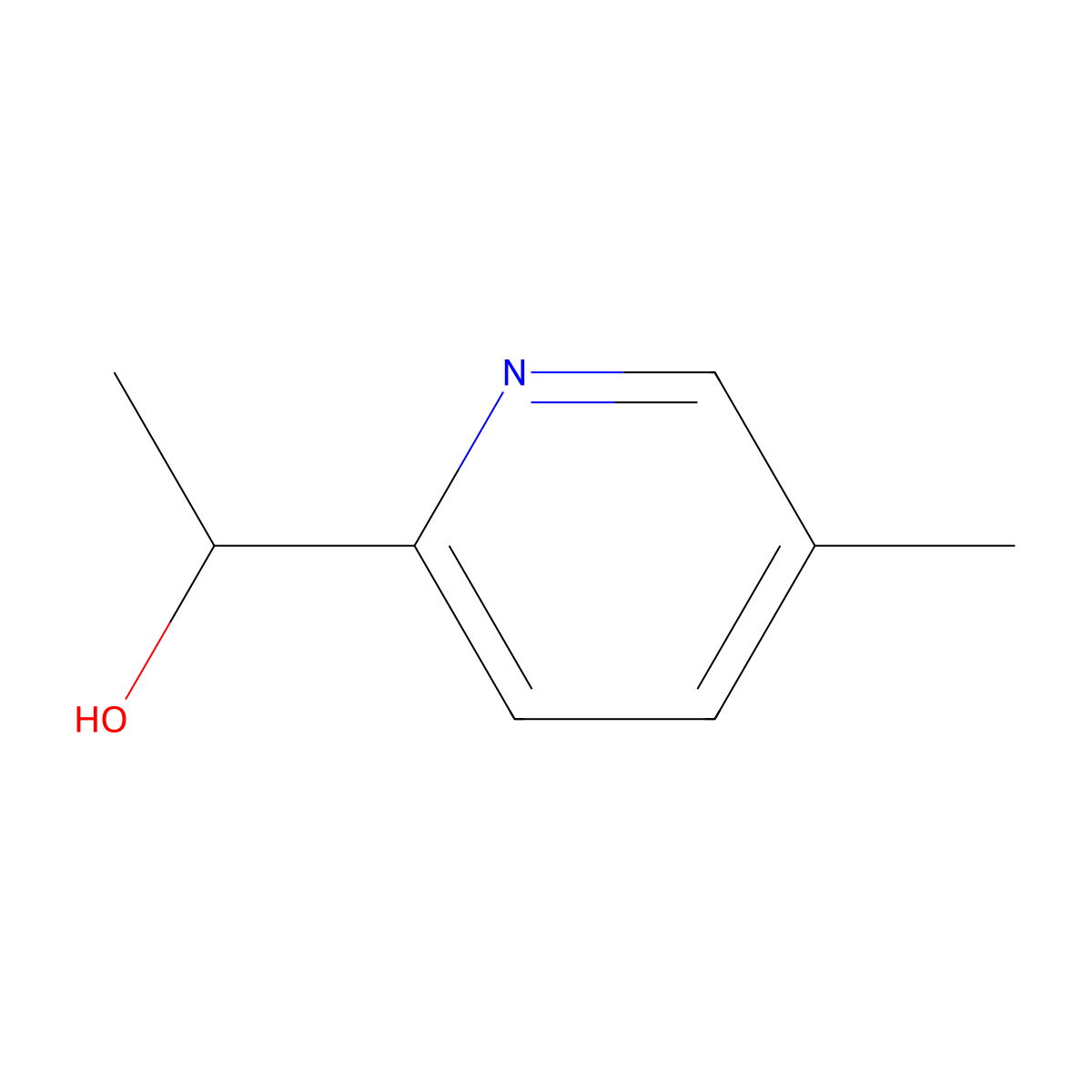 1-(5-Methylpyridin-2-yl)ethan-1-ol molecular structure, CAS 71777-64-5