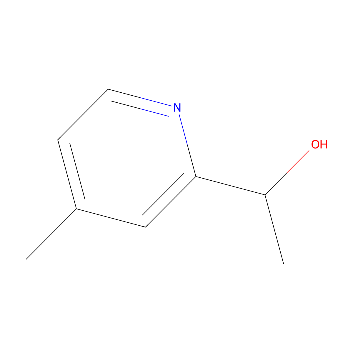 1-(4-Methylpyridin-2-yl)ethanol molecular structure, CAS 71777-67-8