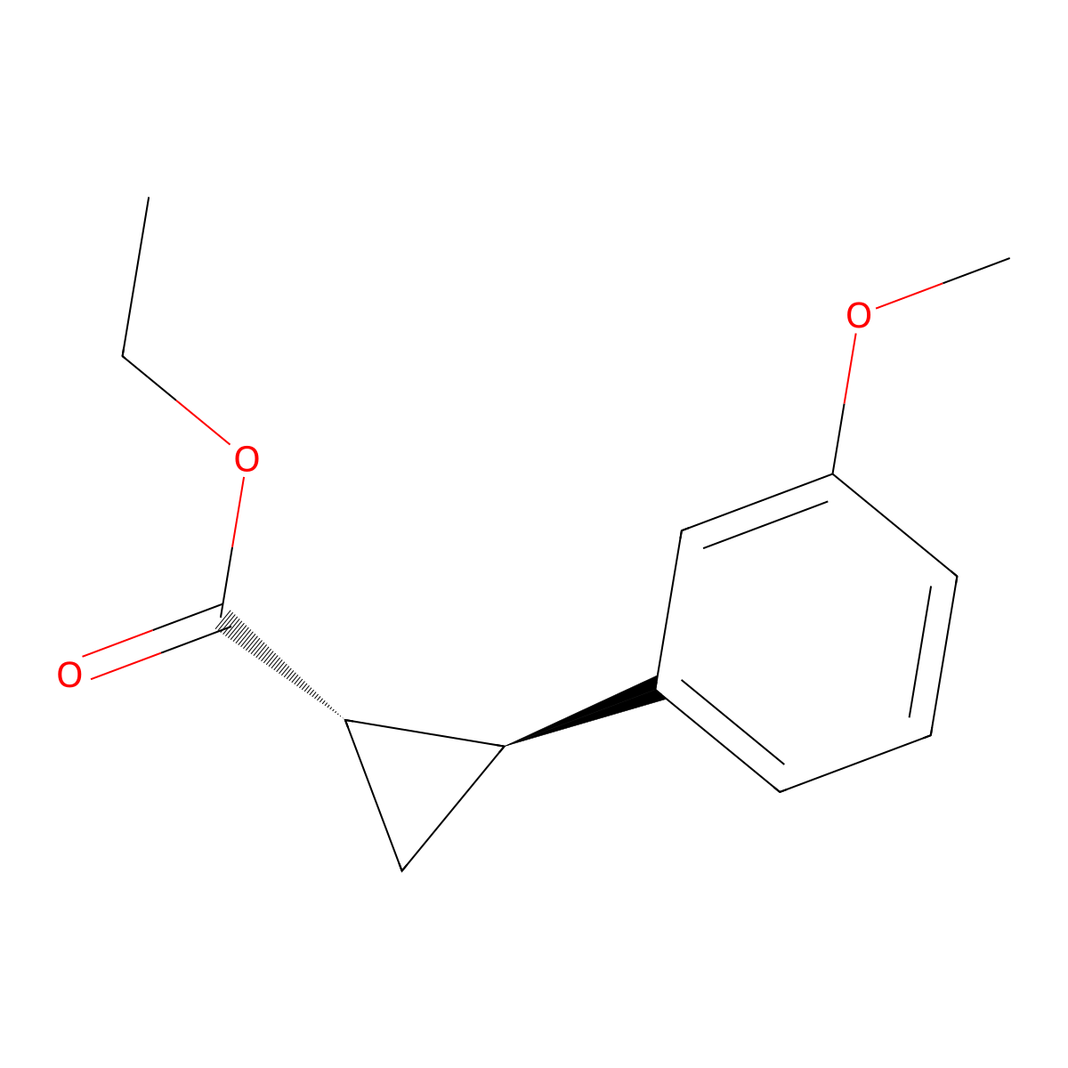 (1RS,2RS)-2-(3-Methoxyphenyl)-cyclopropanecarboxylic acid ethyl ester molecular structure, CAS 71778-34-2