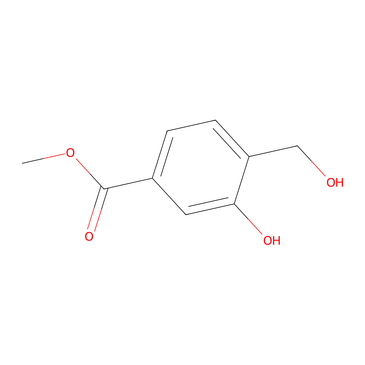 Methyl 3-hydroxy-4-(hydroxymethyl)benzoate molecular structure, CAS 71780-40-0