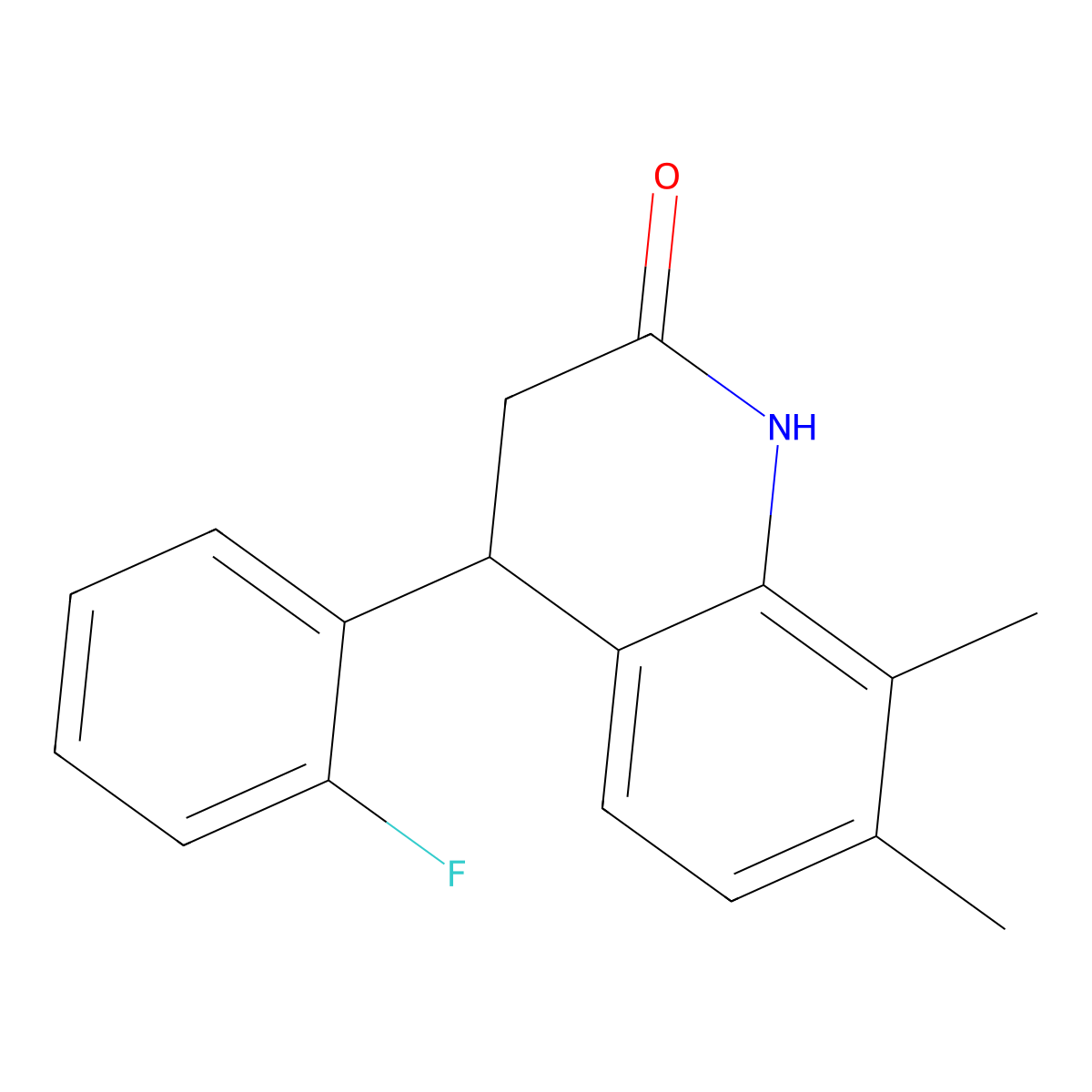 4-(2-fluorophenyl)-7,8-dimethyl-3,4-dihydroquinolin-2(1H)-one molecular structure, CAS 717827-61-7