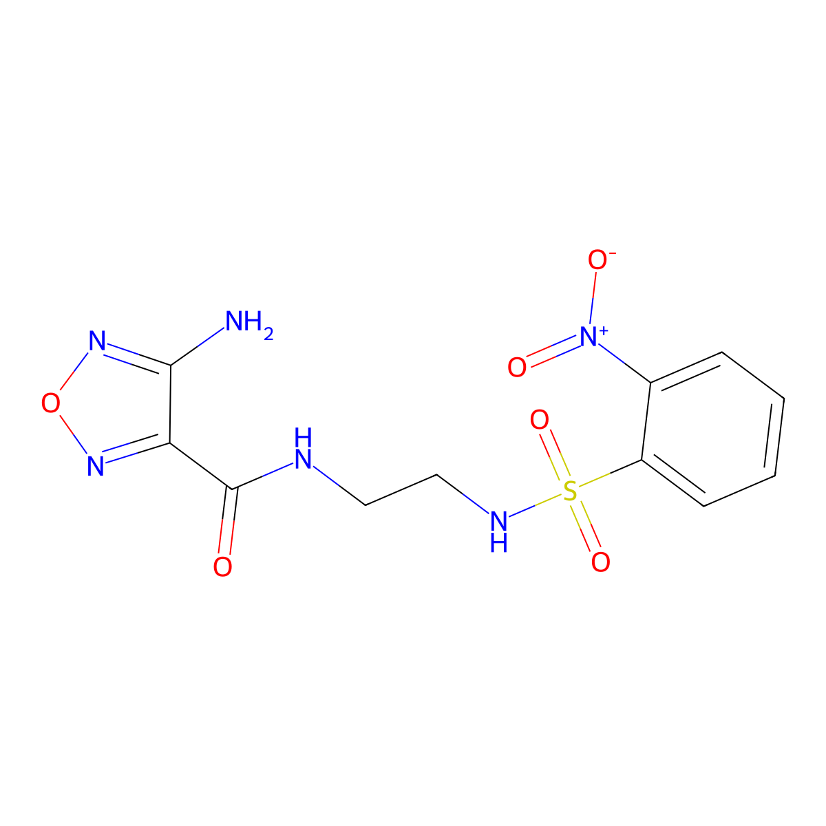 4-amino-N-[2-[(2-nitrophenyl)sulfonylamino]ethyl]-1,2,5-oxadiazole-3-carboxamide molecular structure, CAS 717827-67-3