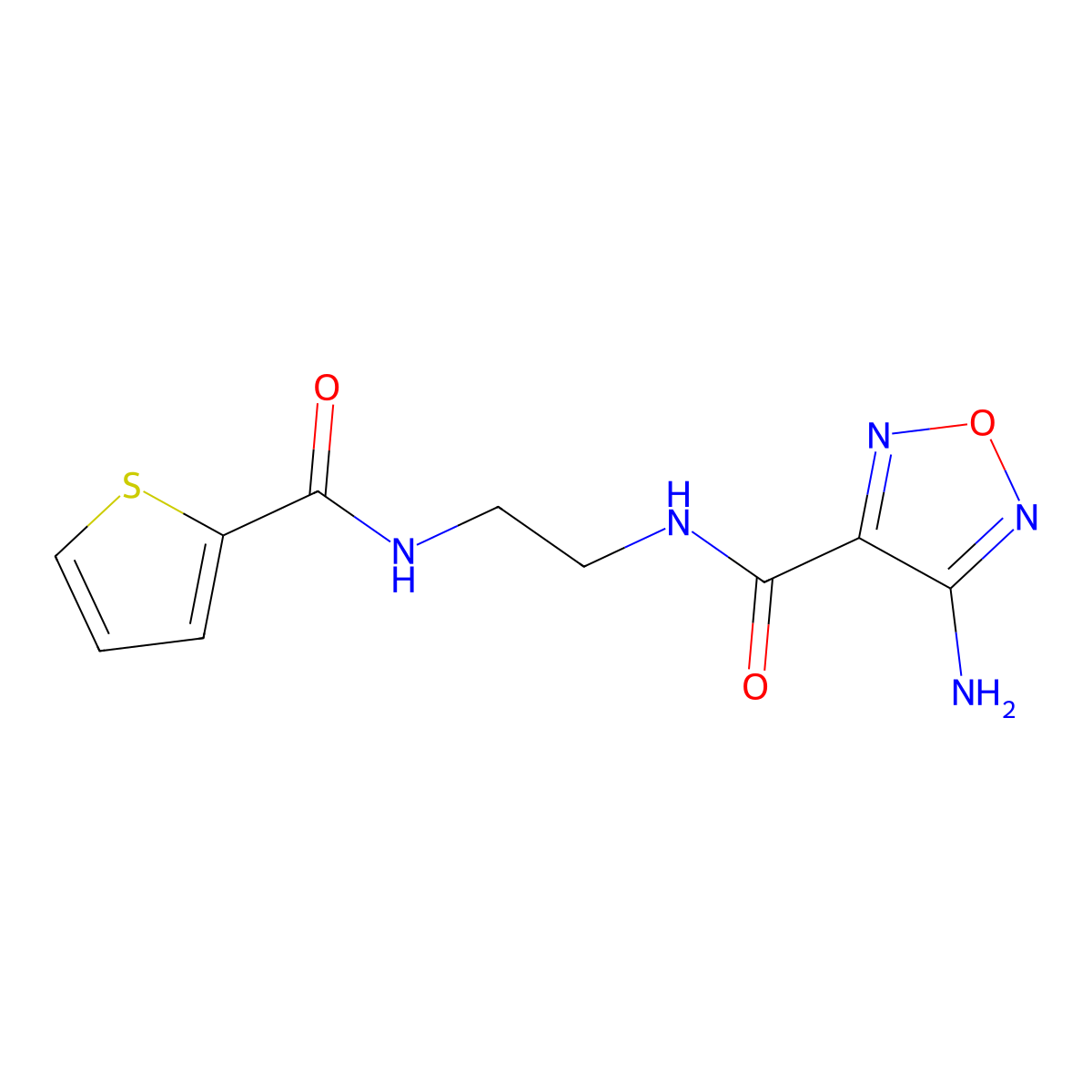 4-amino-N-[2-(thiophene-2-carbonylamino)ethyl]-1,2,5-oxadiazole-3-carboxamide molecular structure, CAS 717827-80-0