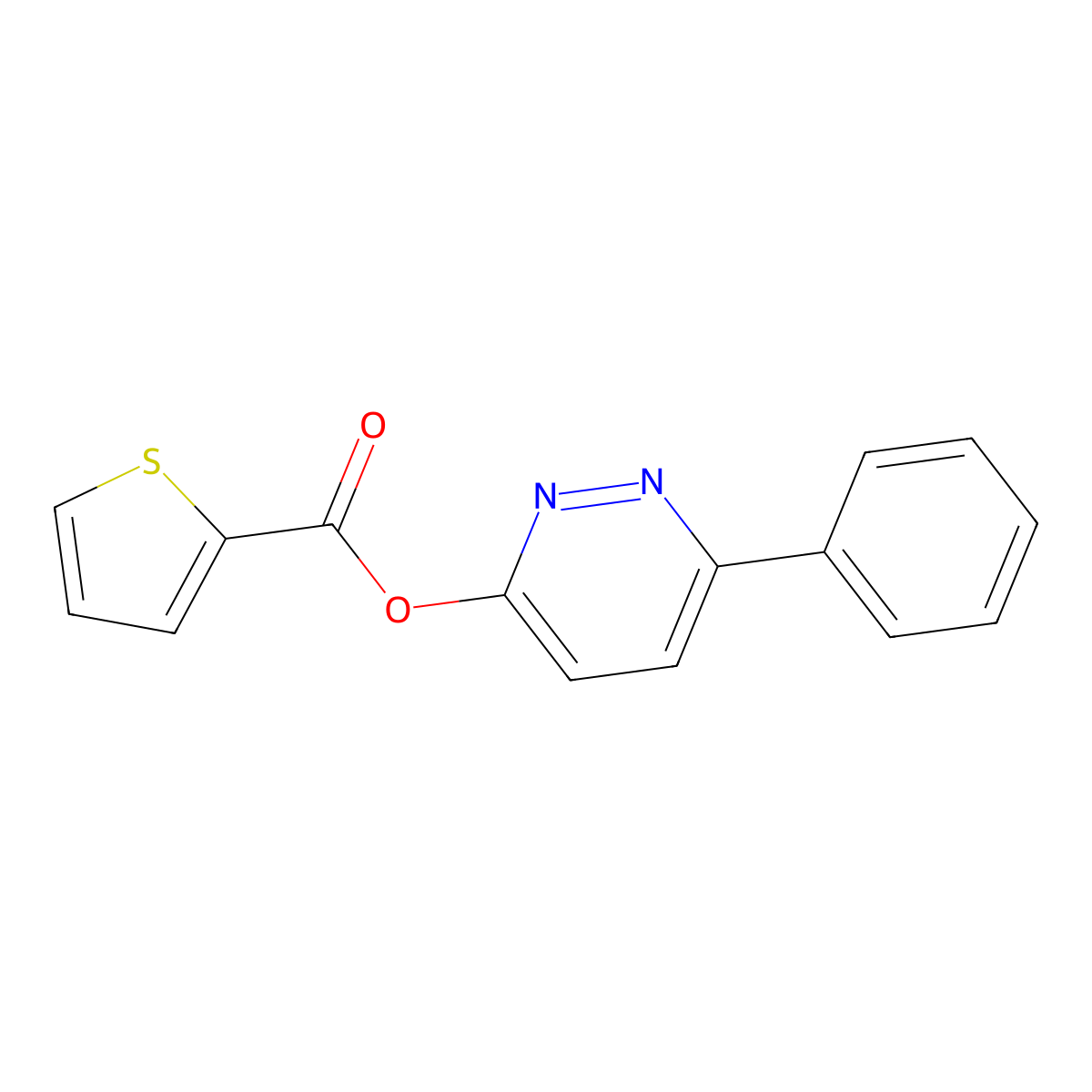 6-Phenylpyridazin-3-yl thiophene-2-carboxylate molecular structure, CAS 717827-89-9