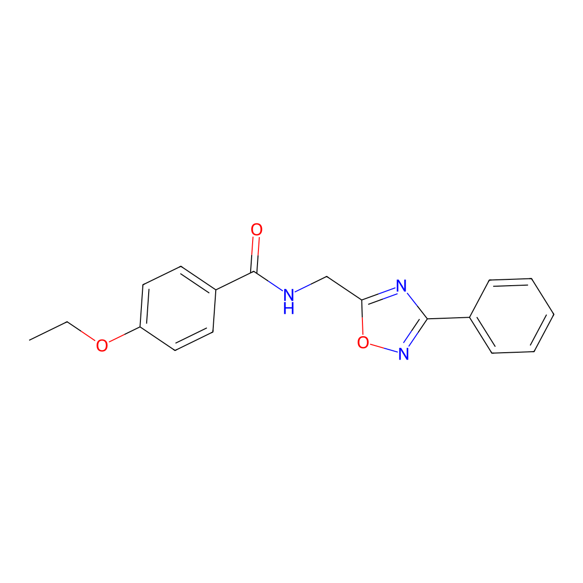 4-ethoxy-N-[(3-phenyl-1,2,4-oxadiazol-5-yl)methyl]benzamide molecular structure, CAS 717828-14-3