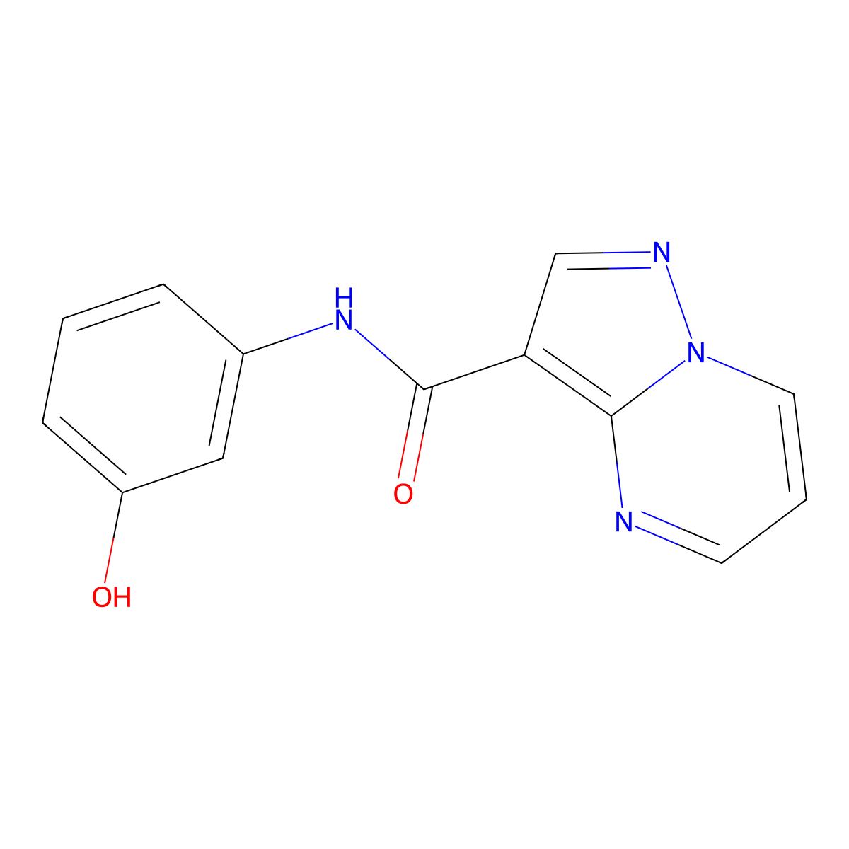 N-(3-hydroxyphenyl)pyrazolo[1,5-a]pyrimidine-3-carboxamide molecular structure, CAS 717828-52-9