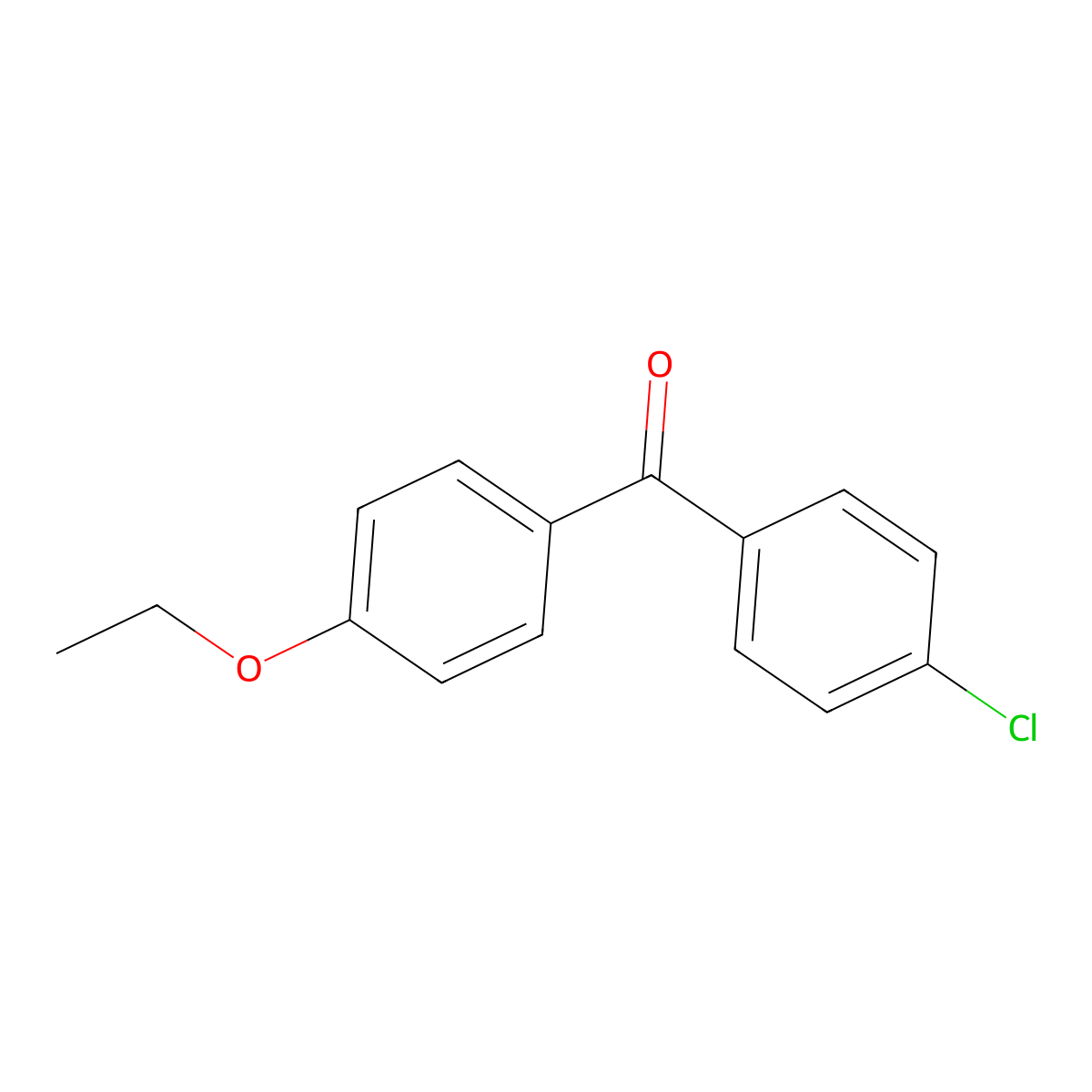 (4-Chlorophenyl)(4-ethoxyphenyl)methanone molecular structure, CAS 71783-49-8