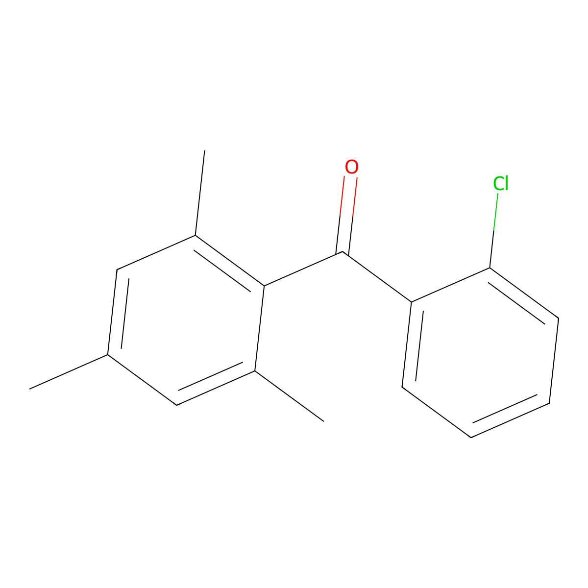 (2-Chlorophenyl)(2,4,6-trimethylphenyl)methanone molecular structure, CAS 71783-50-1