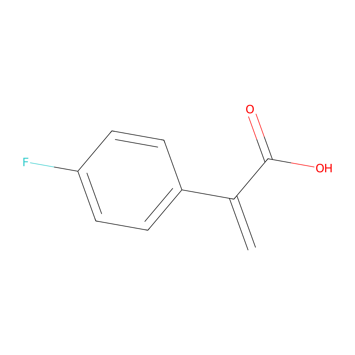 2-(4-Fluorophenyl)prop-2-enoic acid molecular structure, CAS 71783-52-3