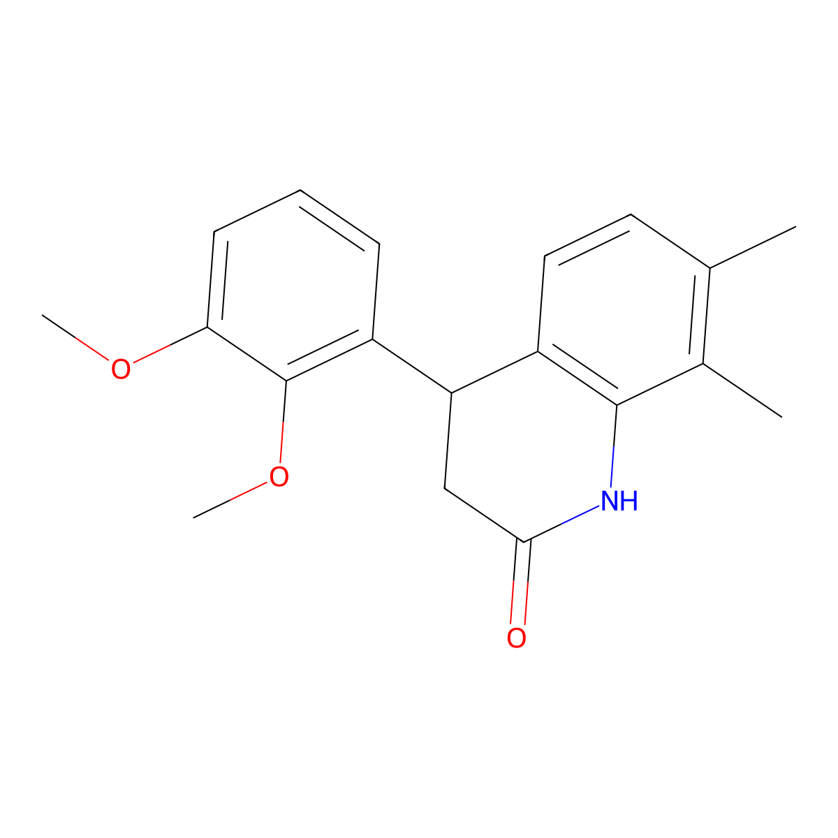 4-(2,3-dimethoxyphenyl)-7,8-dimethyl-3,4-dihydroquinolin-2(1H)-one molecular structure, CAS 717830-00-7