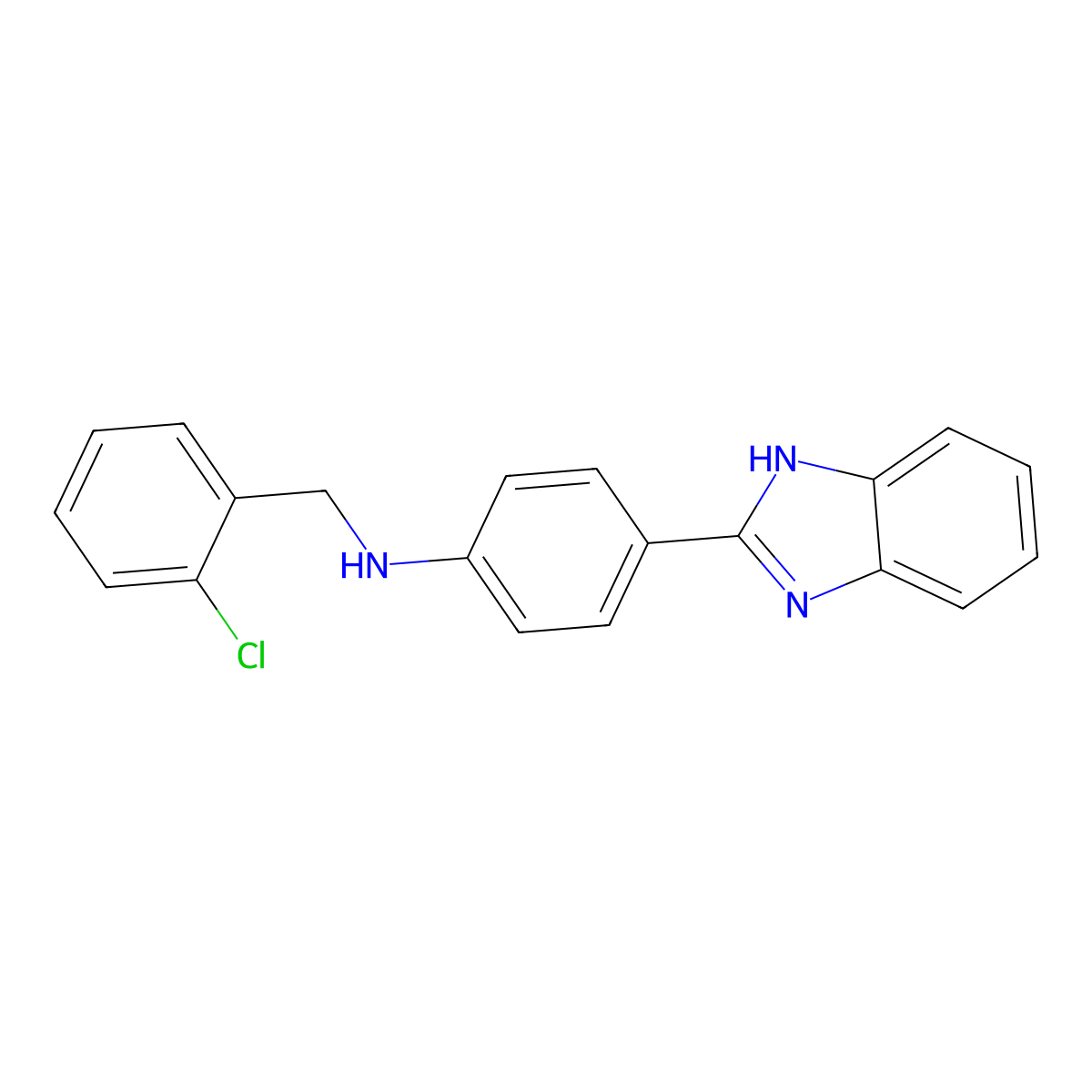 4-(1H-benzimidazol-2-yl)-N-(2-chlorobenzyl)aniline molecular structure, CAS 717830-16-5
