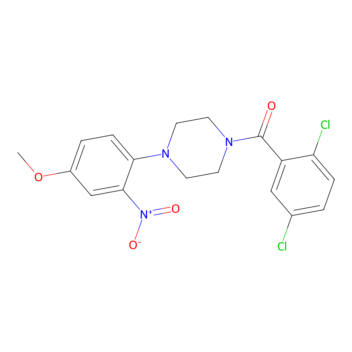 (2,5-Dichlorophenyl)[4-(4-methoxy-2-nitrophenyl)piperazin-1-yl]methanone molecular structure, CAS 717830-53-0
