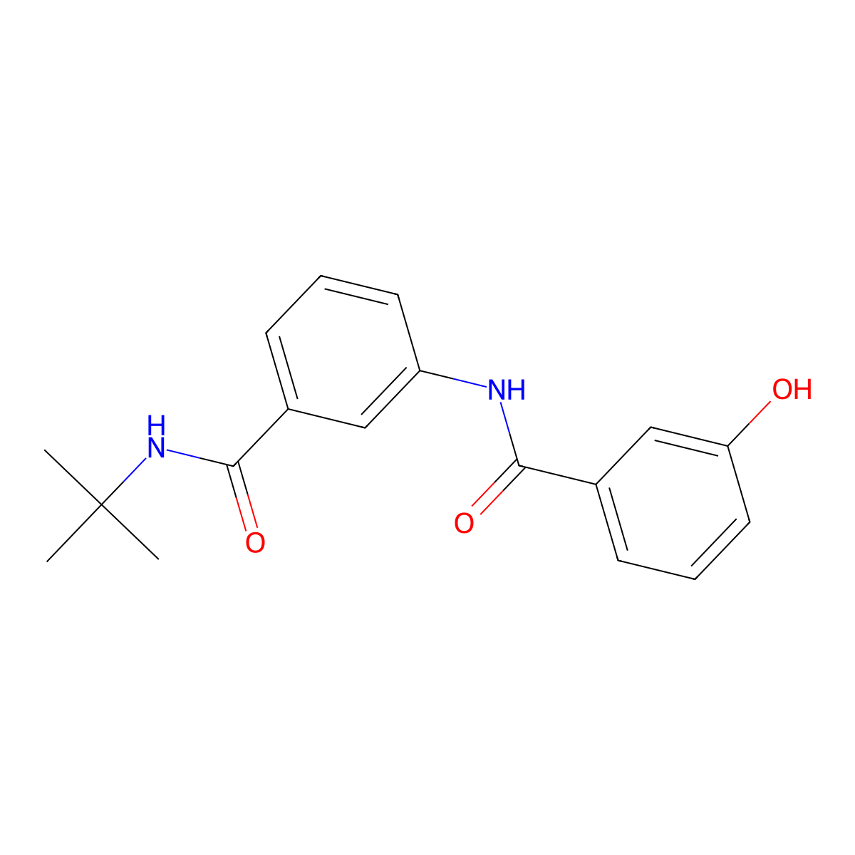 N-tert-butyl-3-[(3-hydroxybenzoyl)amino]benzamide molecular structure, CAS 717831-37-3