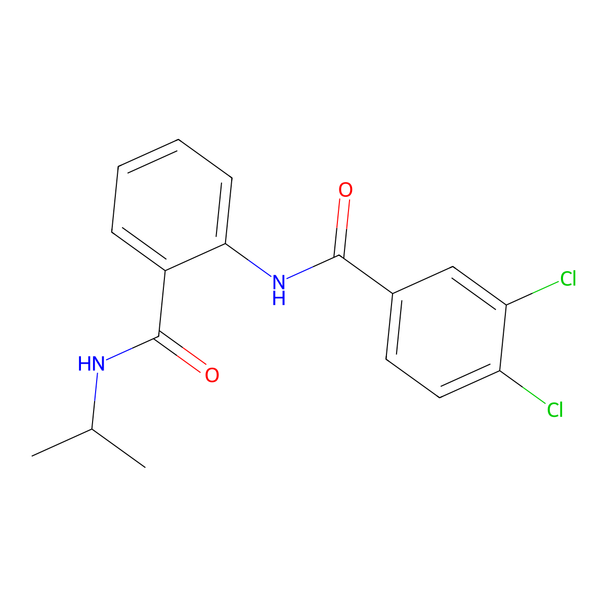 3,4-dichloro-N-[2-(propan-2-ylcarbamoyl)phenyl]benzamide molecular structure, CAS 717831-62-4