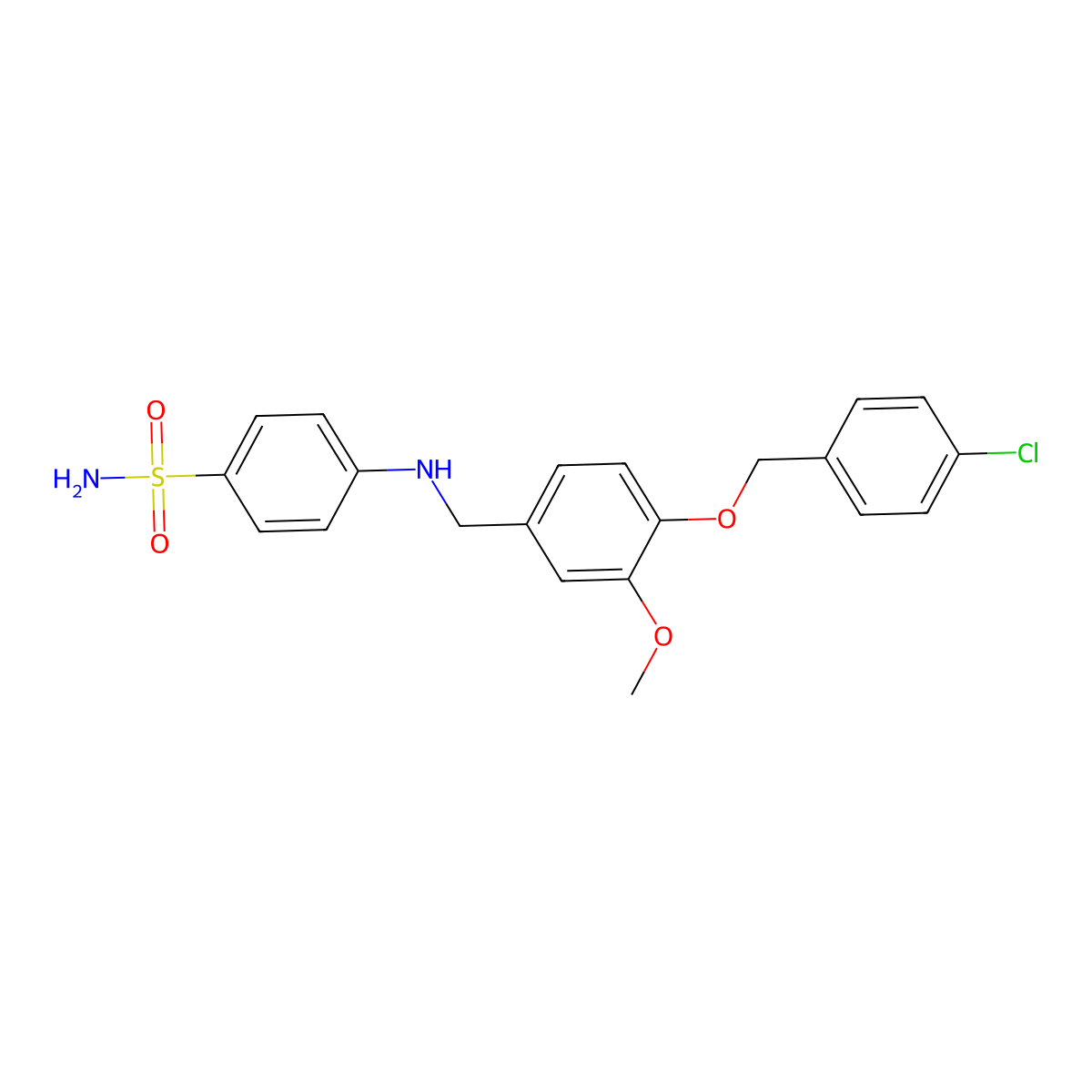 4-[[4-[(4-Chlorophenyl)methoxy]-3-methoxyphenyl]methylamino]benzenesulfonamide molecular structure, CAS 717831-63-5