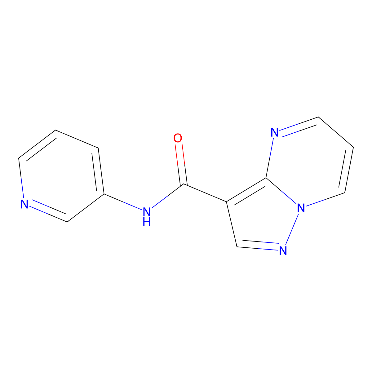 N-(pyridin-3-yl)pyrazolo[1,5-a]pyrimidine-3-carboxamide molecular structure, CAS 717831-80-6