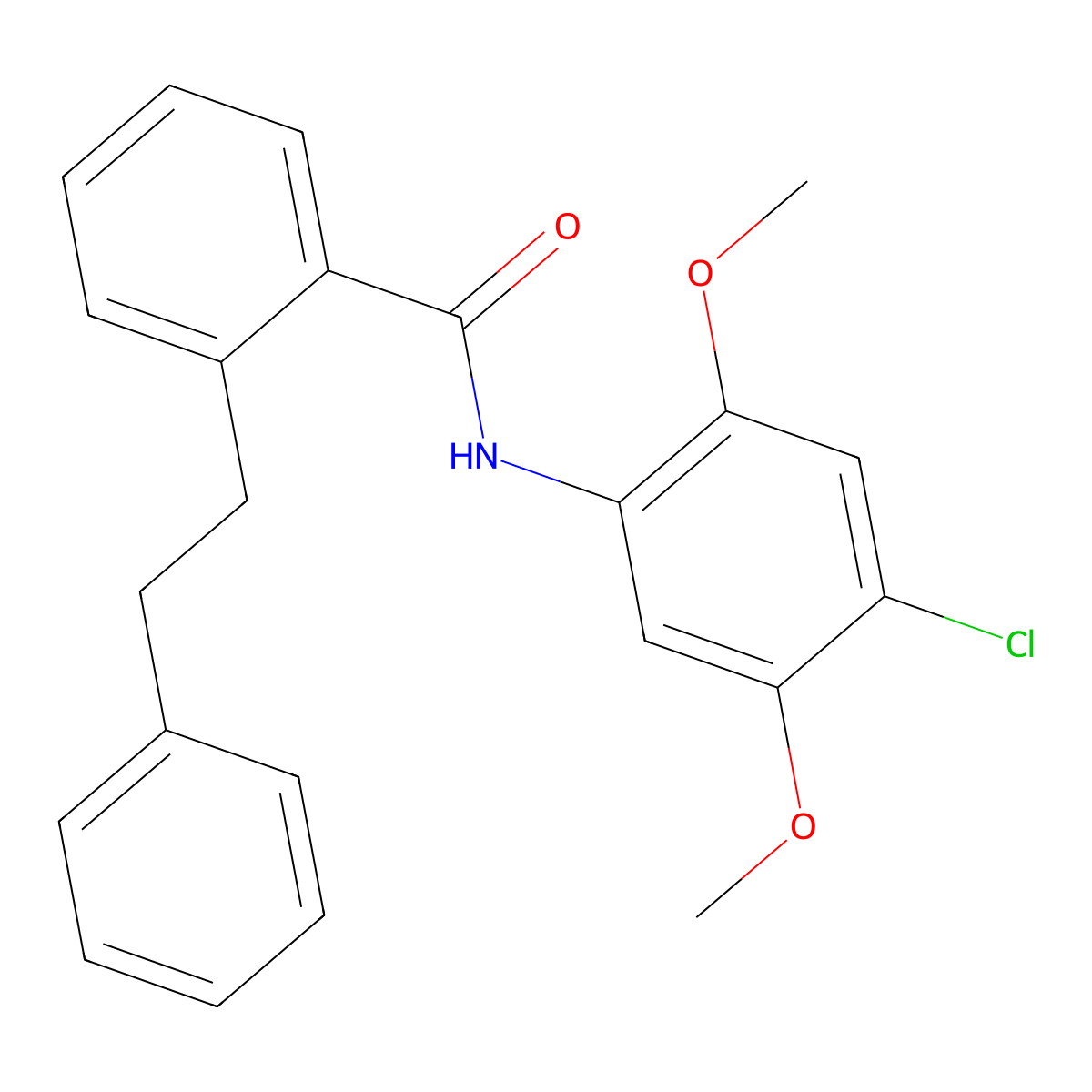 N-(4-chloro-2,5-dimethoxyphenyl)-2-(2-phenylethyl)benzamide molecular structure, CAS 717831-92-0