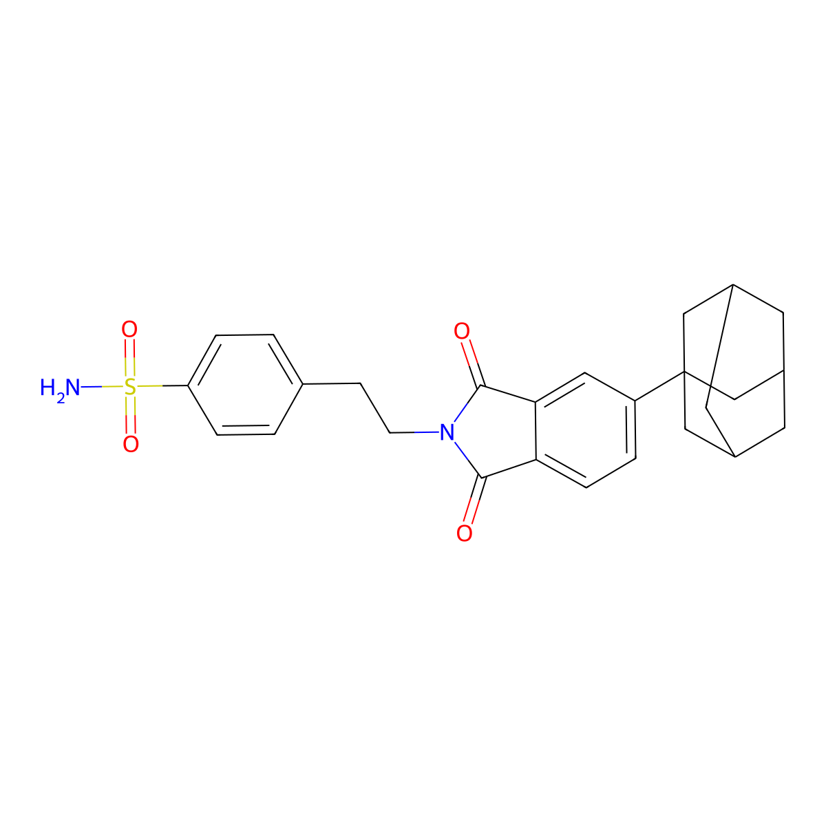 4-[2-[5-(1-Adamantyl)-1,3-dioxoisoindol-2-yl]ethyl]benzenesulfonamide molecular structure, CAS 717833-01-7