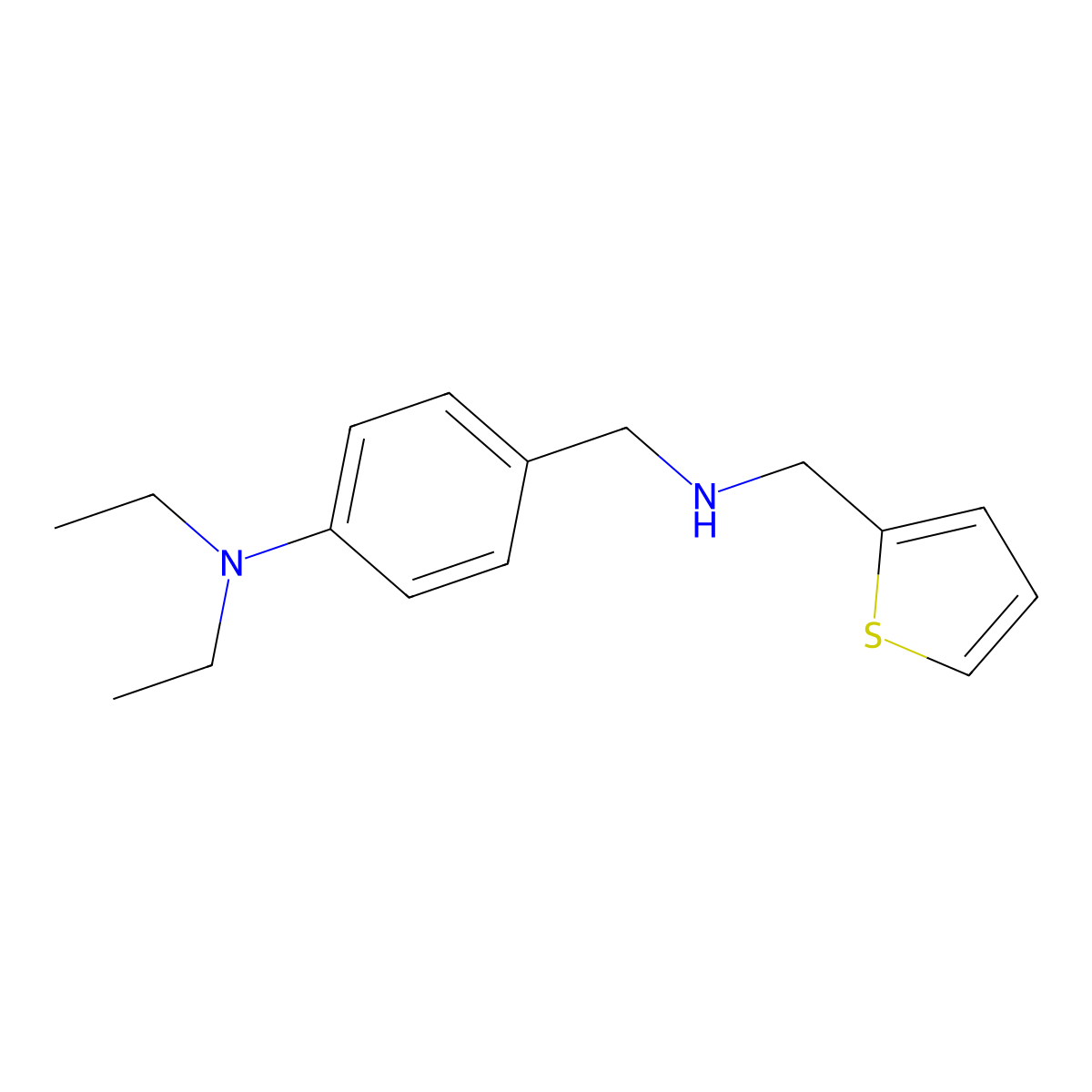 N-[4-(diethylamino)benzyl]-N-(2-thienylmethyl)amine molecular structure, CAS 717833-61-9