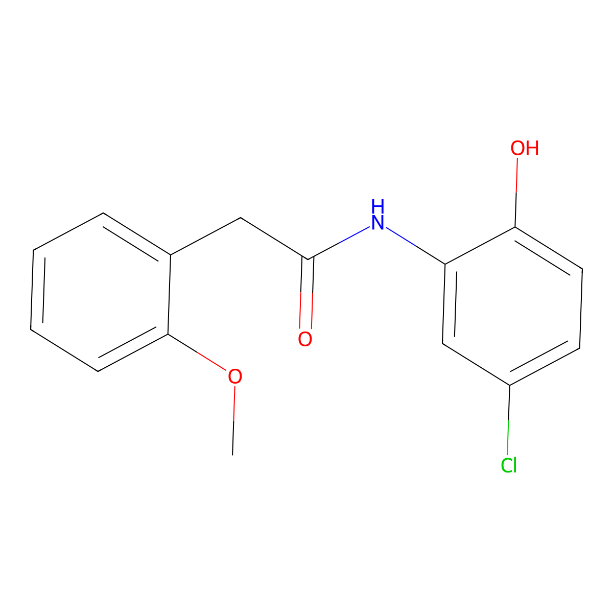 N-(5-chloro-2-hydroxyphenyl)-2-(2-methoxyphenyl)acetamide molecular structure, CAS 717836-22-1