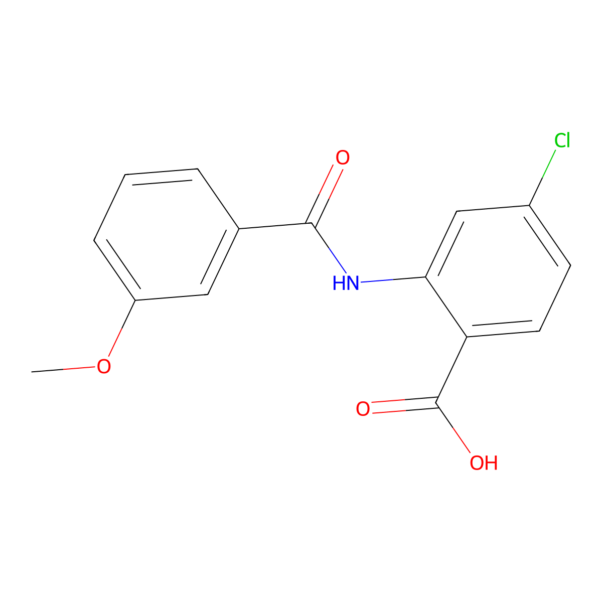 4-chloro-2-[(3-methoxybenzoyl)amino]benzoic Acid molecular structure, CAS 717836-46-9