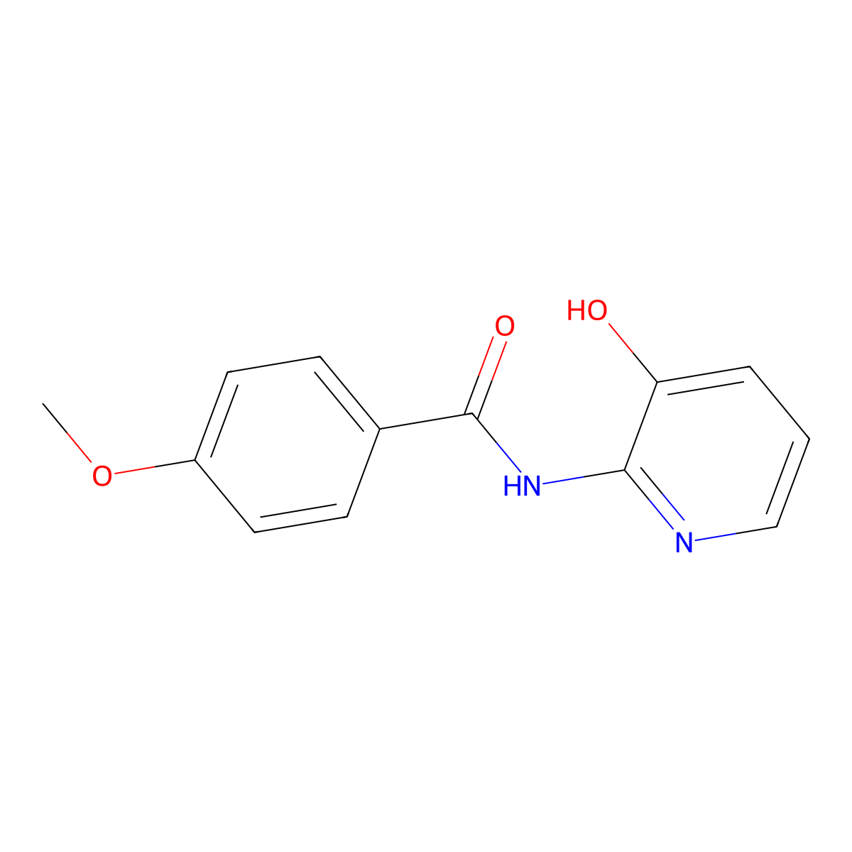 N-(3-hydroxypyridin-2-yl)-4-methoxybenzamide molecular structure, CAS 717836-47-0