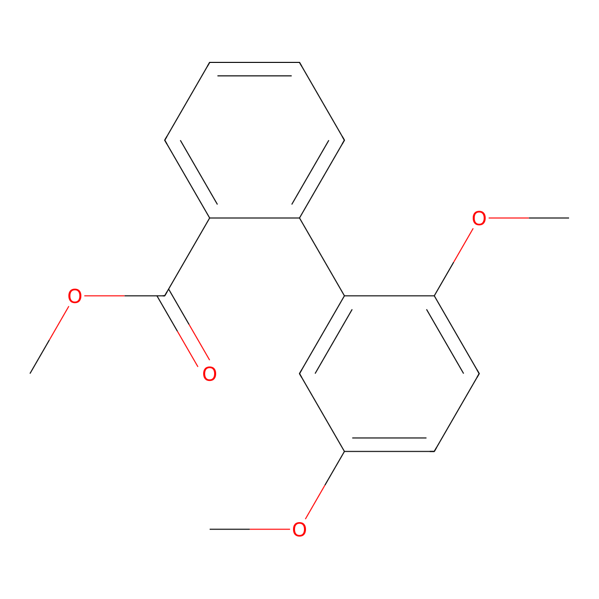 Methyl 2-(2,5-dimethoxyphenyl)benzoate molecular structure, CAS 717837-43-9