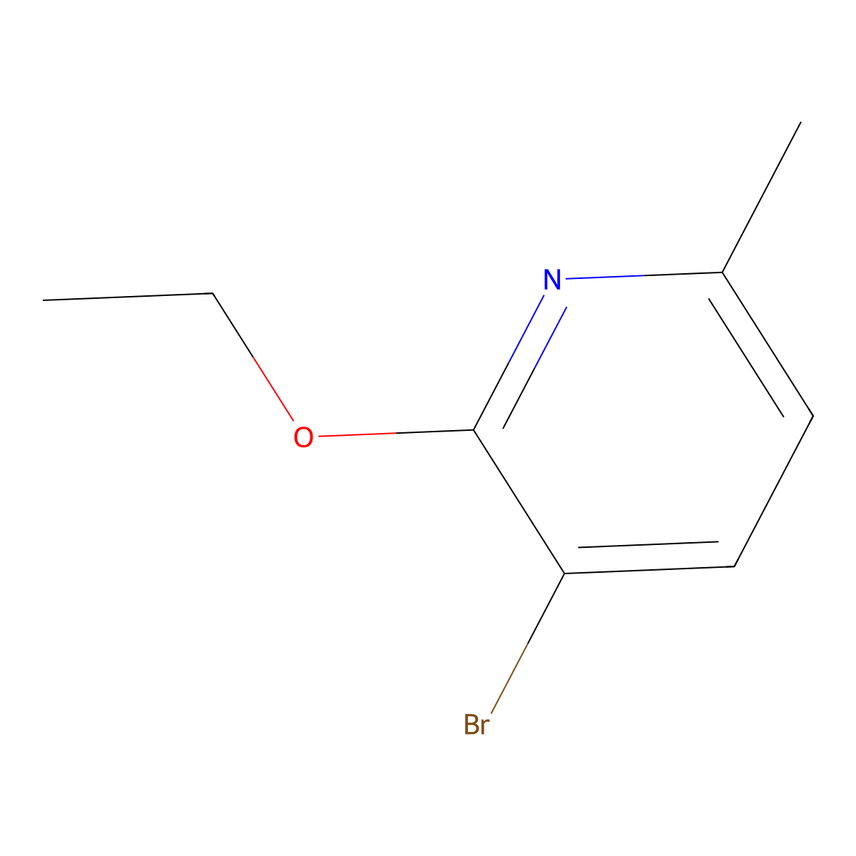 3-Bromo-2-ethoxy-6-methylpyridine molecular structure, CAS 717843-50-0