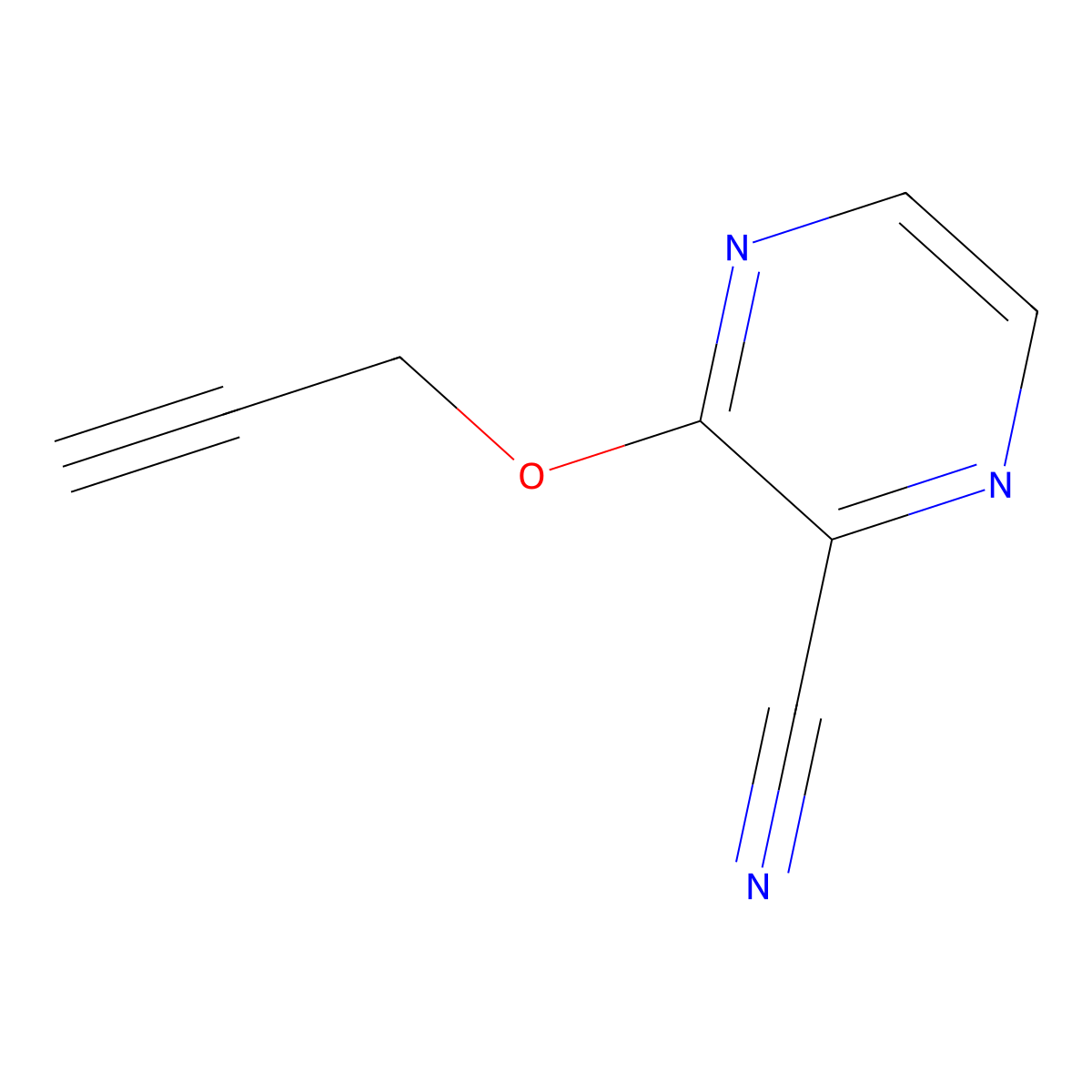 3-(2-Propynyloxy)-2-pyrazinecarbonitrile molecular structure, CAS 717848-19-6