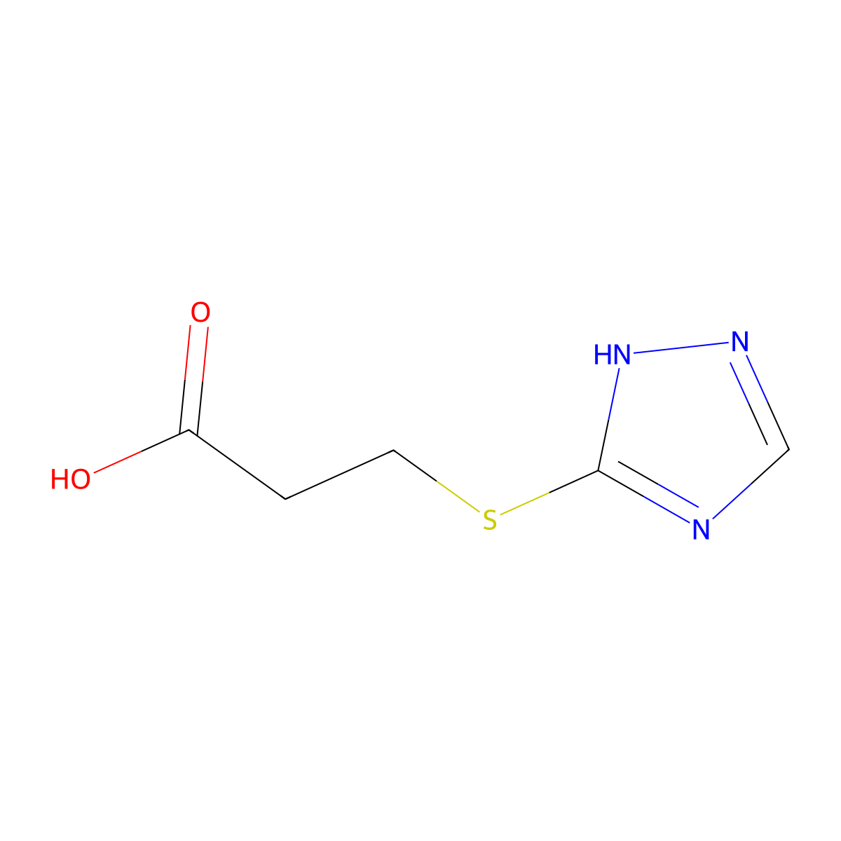 3-(1H-1,2,4-Triazol-3-ylsulfanyl)propanoic acid molecular structure, CAS 717849-18-8