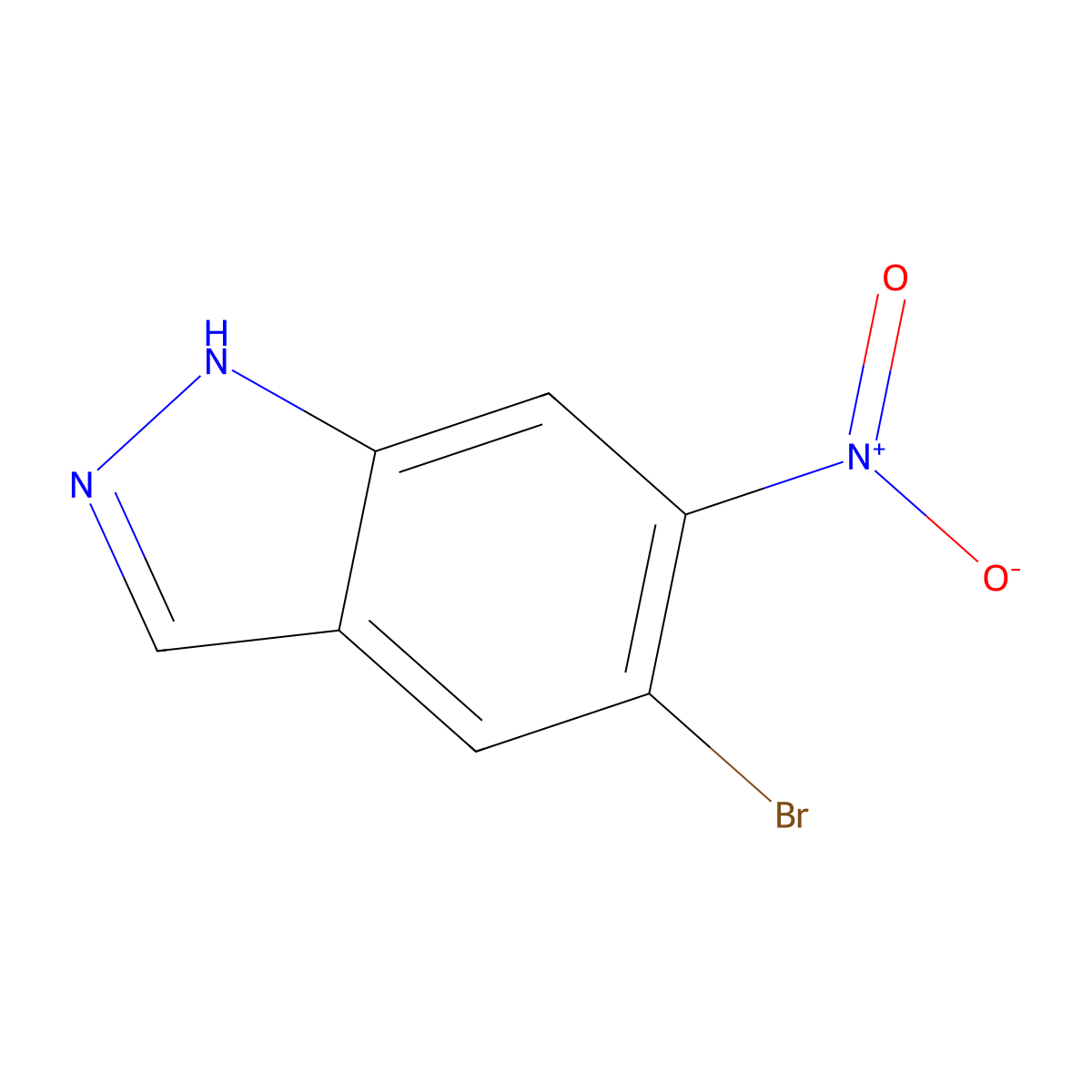 5-Bromo-6-nitro-1H-indazole molecular structure, CAS 71785-49-4