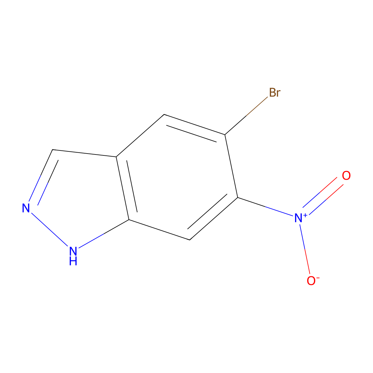 5-Bromo-6-nitro-1H-indazole molecular structure, CAS 71785-49-4