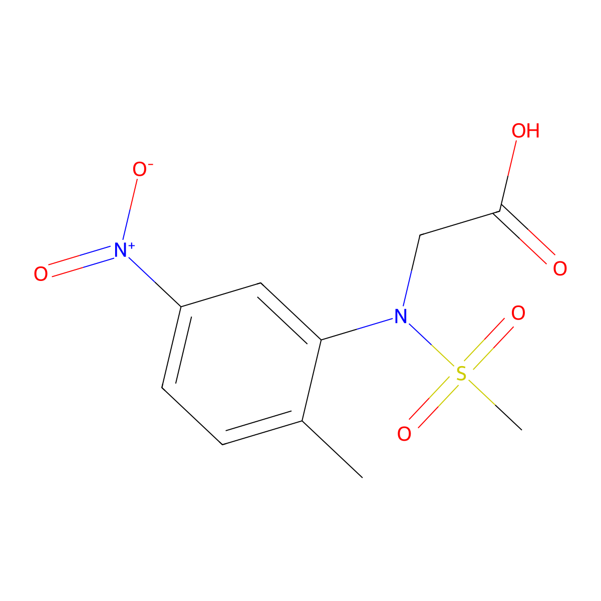 N-(2-methyl-5-nitrophenyl)-N-(methylsulfonyl)glycine molecular structure, CAS 717854-37-0